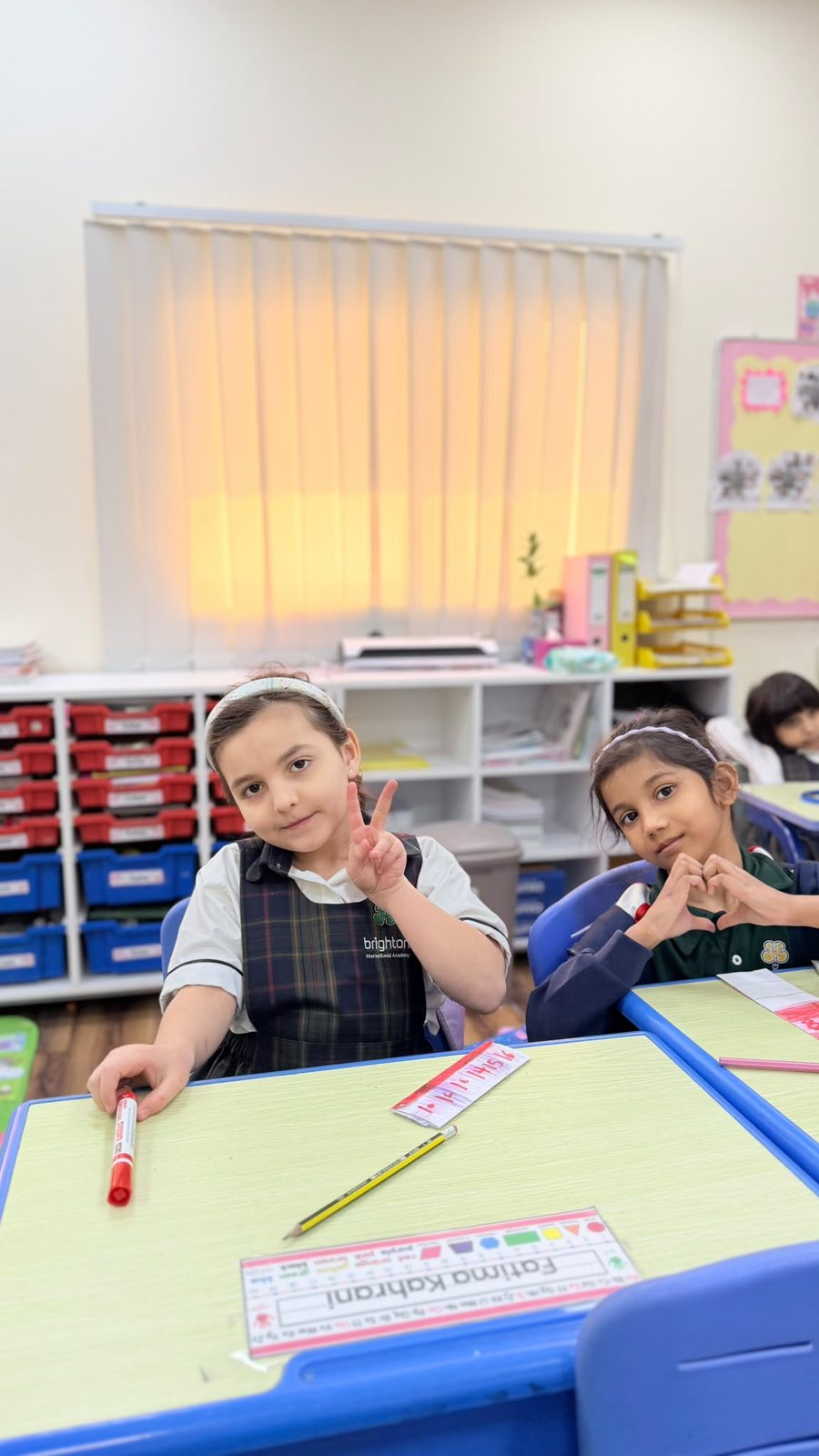 Happy learners in class