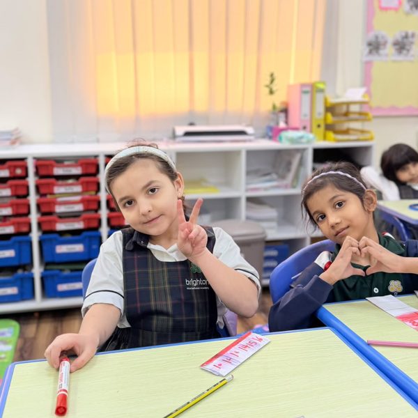 Happy learners in class