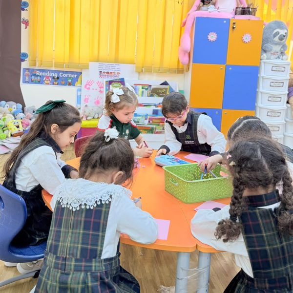 Group work at the activity table