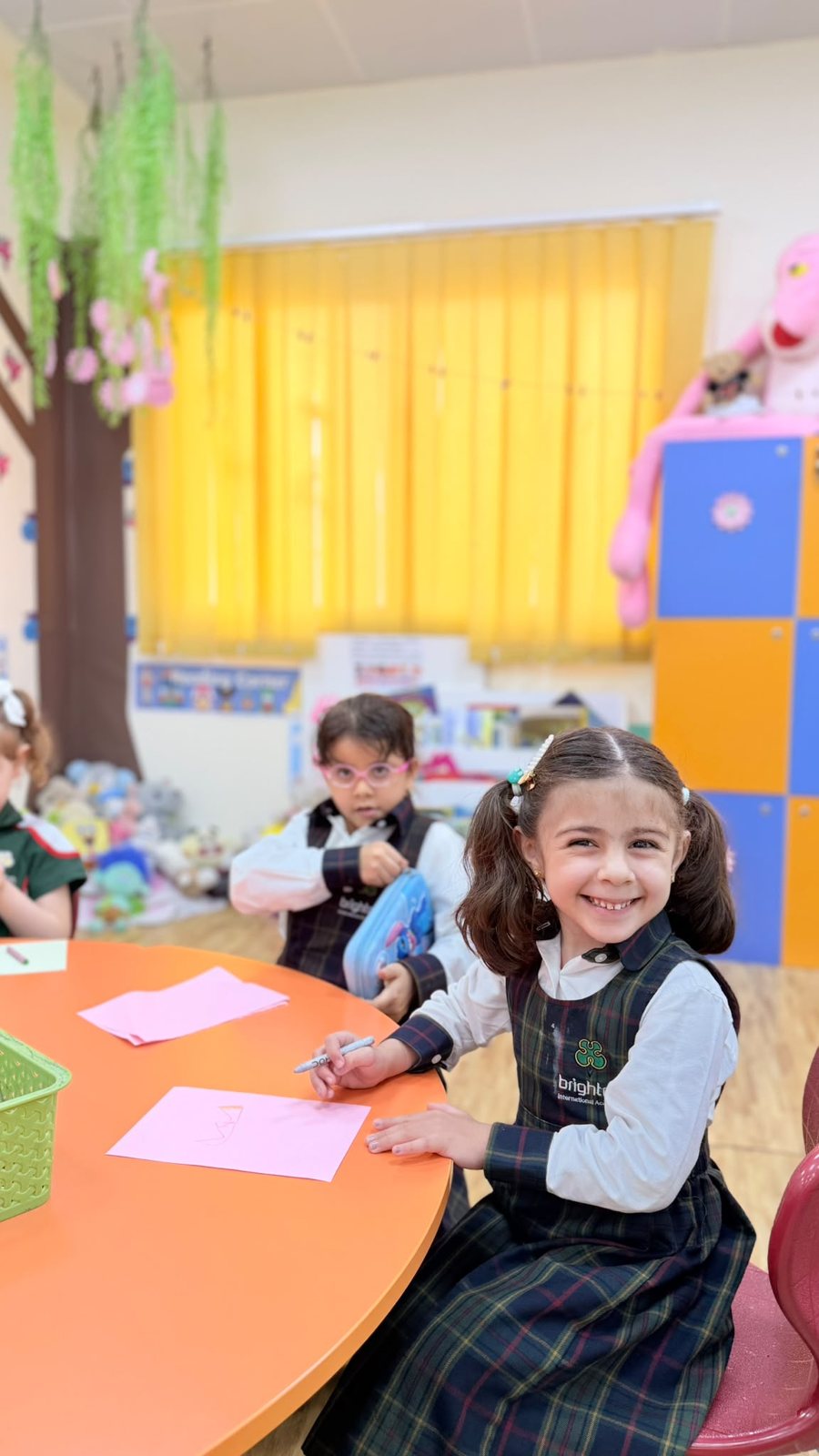 Smiles during an art activity