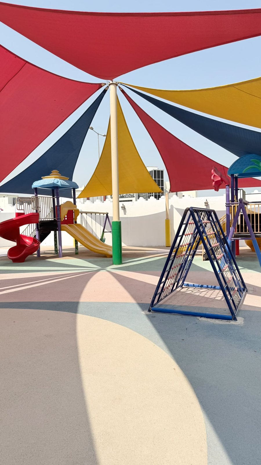 The shaded playground