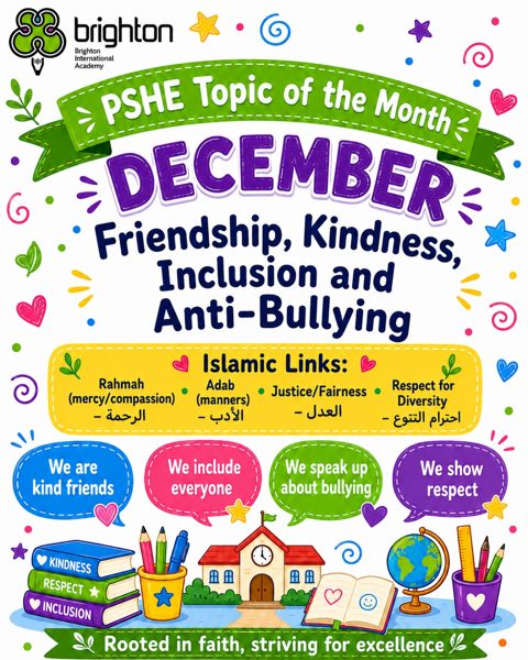 December — Friendship, kindness, inclusion and anti-bullying