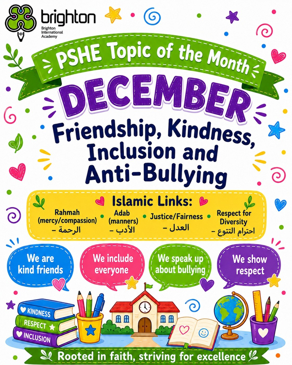 December — Friendship, kindness, inclusion and anti-bullying